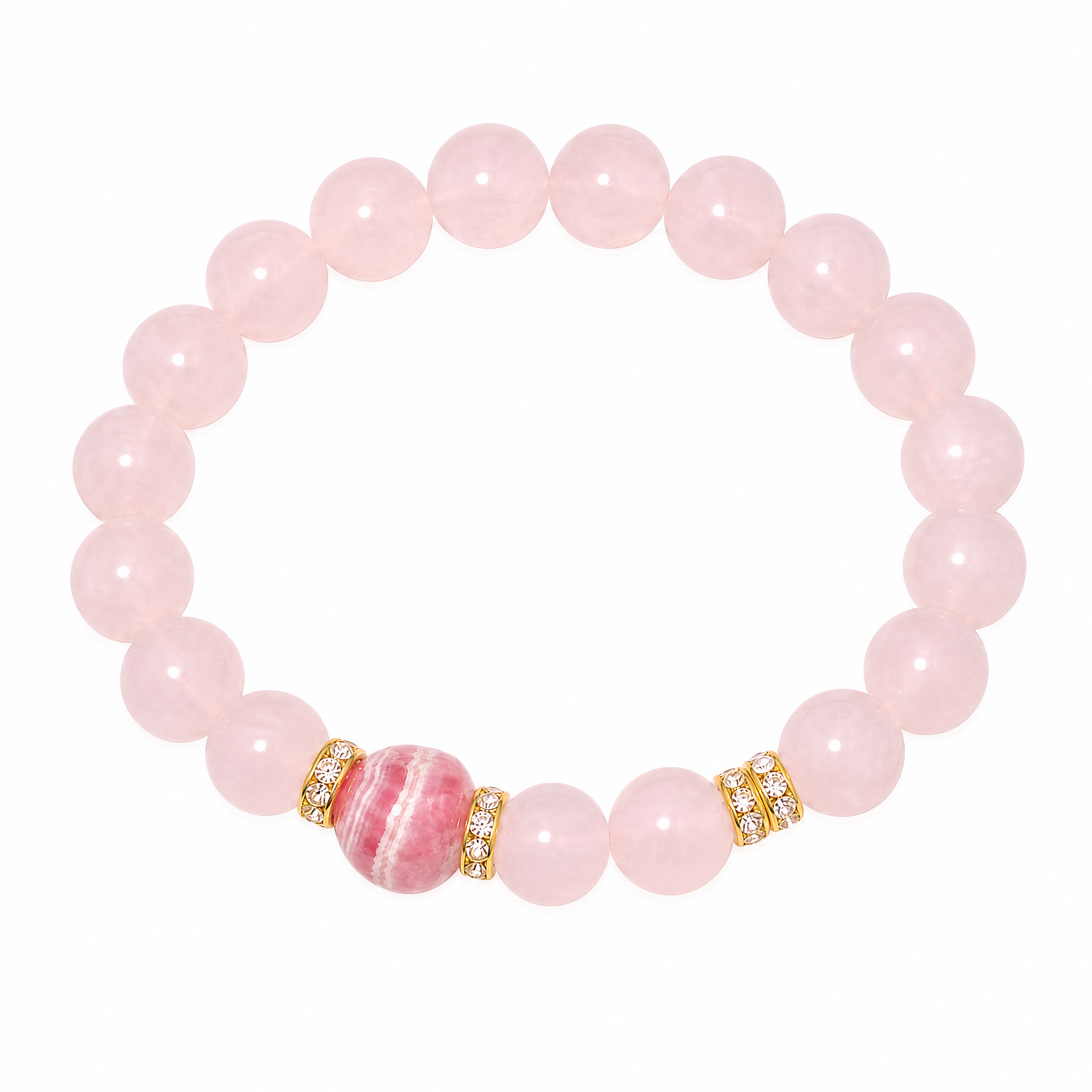 Rose Quartz and Rhodonite Love Bracelet